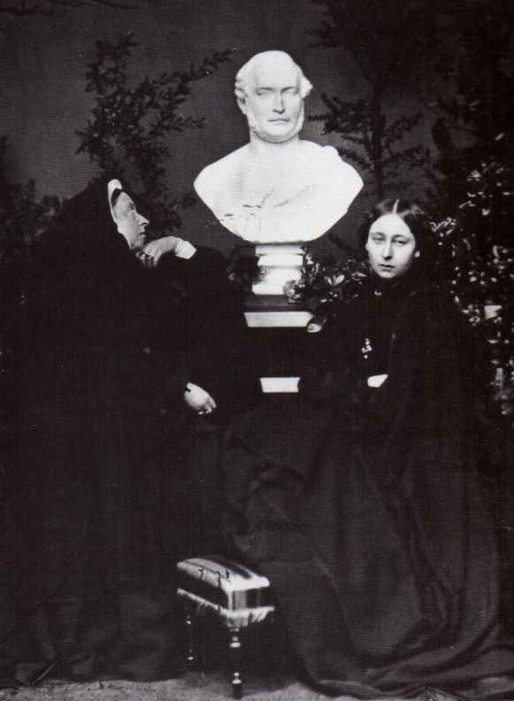 Queen Victoria in Second Mourning – white cuffs and trim